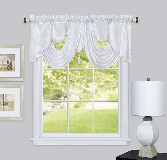 GOHD Valarie Fancy Window Valance. 54 x 18. Taffeta Fabric - Image 2