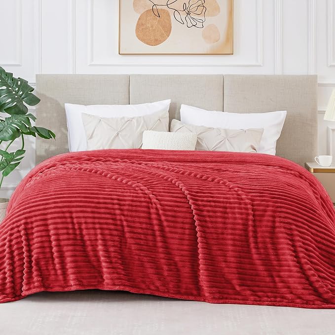 BEDELITE Fleece Blanket King Size – 3D Ribbed Jacquard Soft and Warm Decorative - Image 2