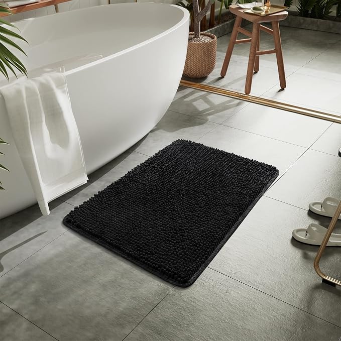 LOCHAS Luxury Bathroom Rug Shaggy Bath Mat 24 x 17 Inch, Washable Non Slip Bath - Image 7