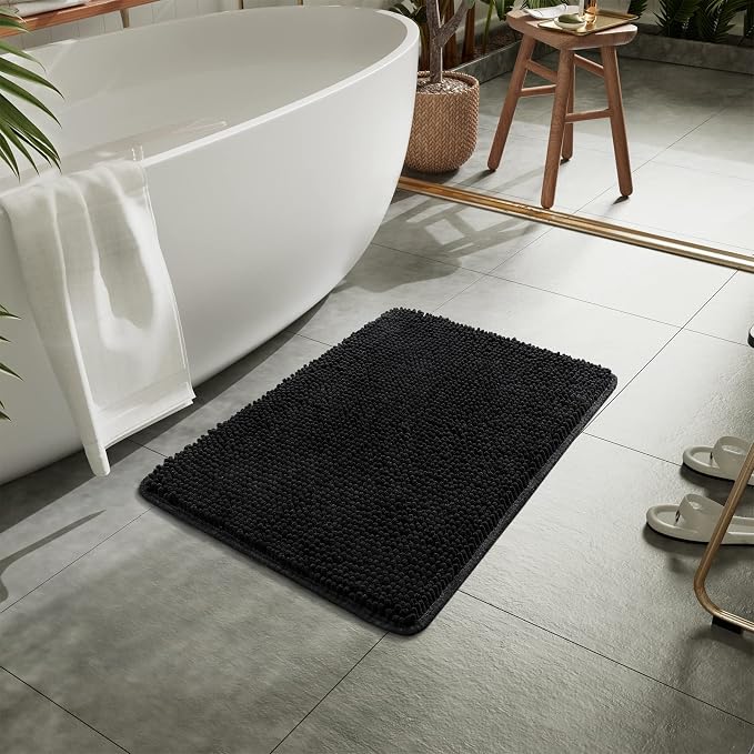 LOCHAS Luxury Bathroom Rug Shaggy Bath Mat 20 x 30 Inch, Washable Non Slip Bath - Image 2