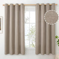 BGment Taupe Linen Curtains 63 Inch Length 2 Panels by BGment