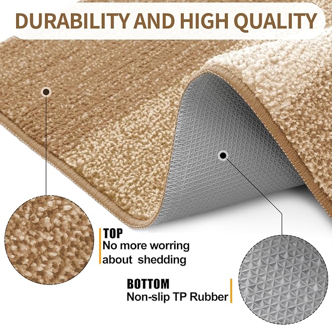 Kitinjoy Indoor Outdoor Door Mat, 47x24 Non-Slip Absorbent Dirt Trapper - Image 3