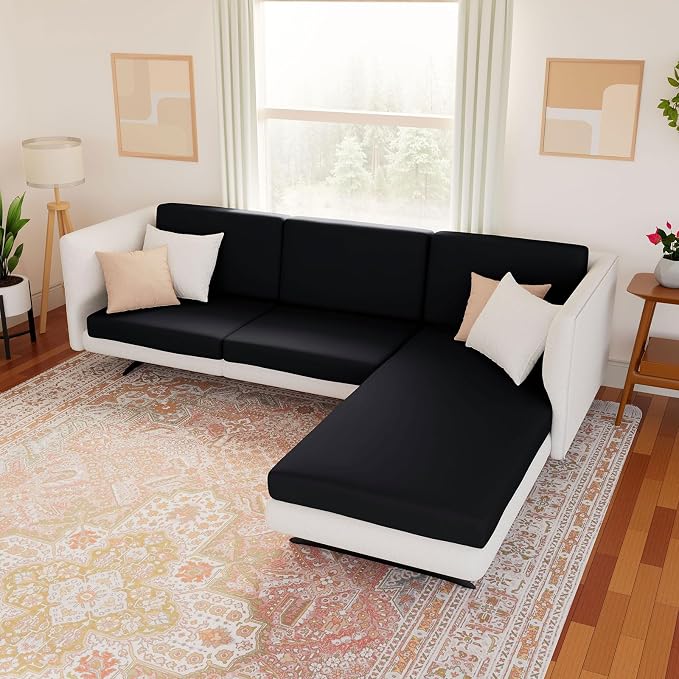 hyha Waterproof Couch Cushion Covers, Stretch Sofa Couch Seat Slipcover - Image 2