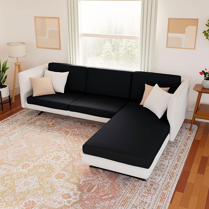 hyha Waterproof Couch Cushion Covers, Stretch Sofa Couch Seat Slipcover - Image 2