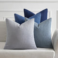MIULEE Blue Decorative Euro Sham Pillow Covers 24x24 Inch Set of 4 Boho Western by MIULEE