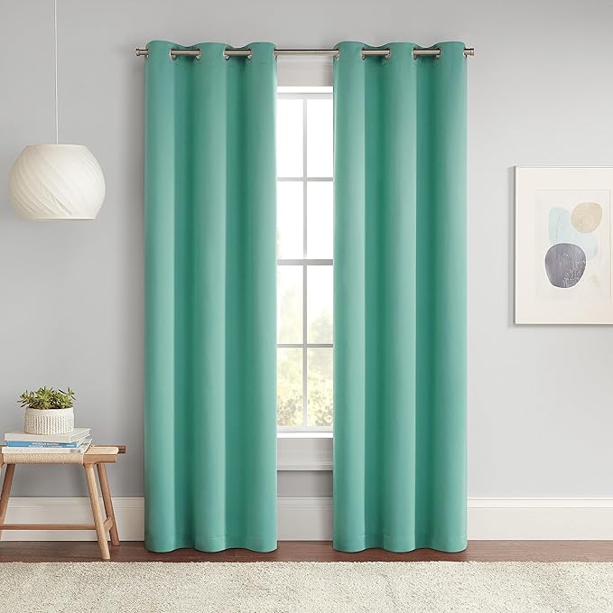 Eclipse Darrell Modern Blackout Thermal Grommet Window Curtains by EclipseCurtains