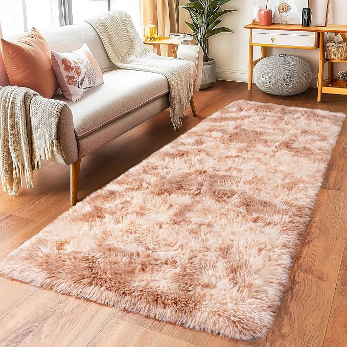 Pionblank Fluffy Runner Rugs for Bedroom 2x6, Modern Shaggy Area Rug for - Image 2