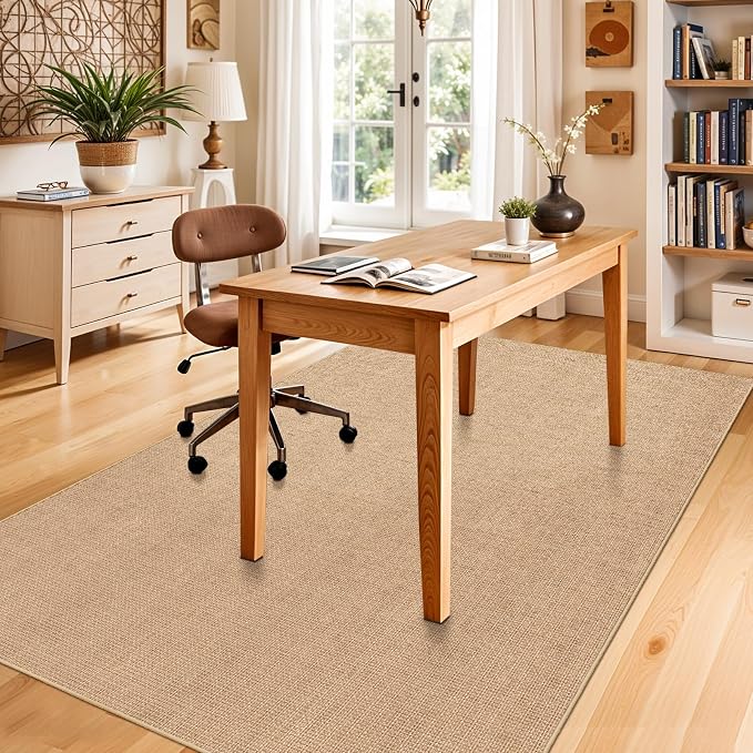 4x6 Jute Area Rug Washable: Non-Slip Indoor Floor Mat - Image 3