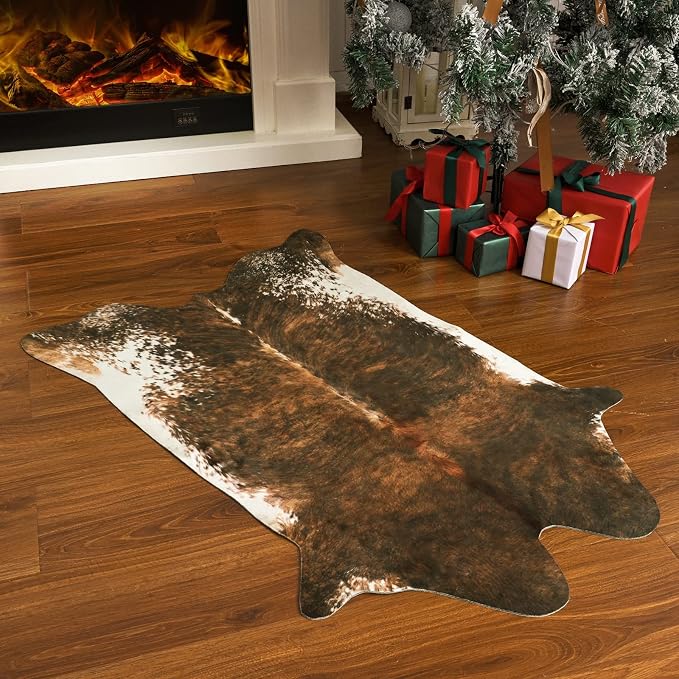 BENRON Faux Cowhide Rug Small, Western Cow Hide Rugs - Image 6