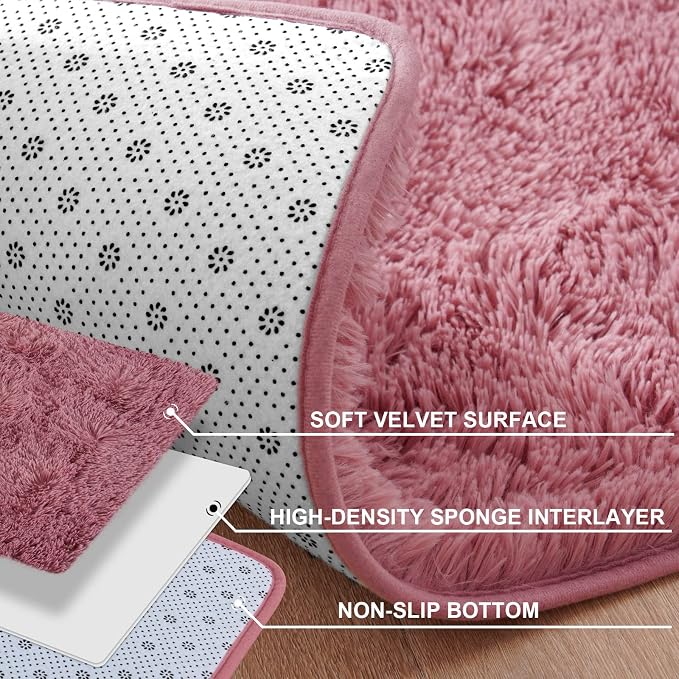 Merelax Soft Modern Indoor Large Shaggy Rug - Image 4