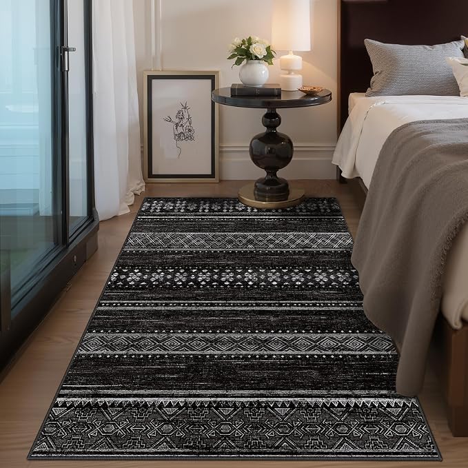 BESTSWEETIE 4x6 Area Rugs for Living Room Washable Moroccan Farmhouse Neutral by BESTSWEETIE