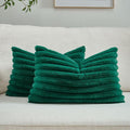 FUTEI Emerald Green Decorative Throw Pillow Covers Set of 2, 12x20 Inch Soft by FUTEI