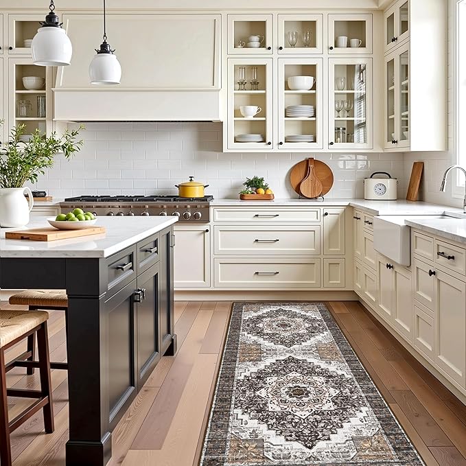 Tritard 100% Non Slip Kitchen Rugs Sets of 3 Washable Boho Kitchen Mats - Image 6
