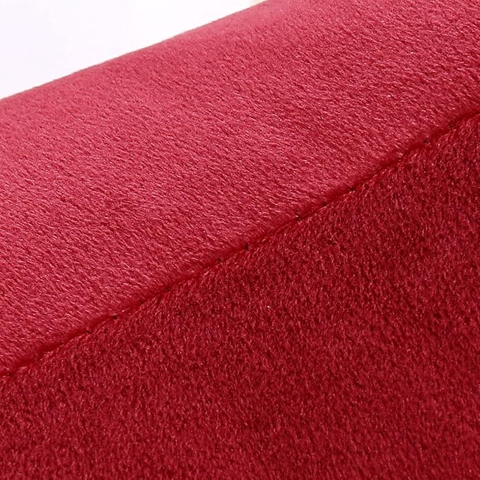 NiNi ALL Decorative Throw Pillow Covers Velvet 28x28 Inch Pack of 2 Burgundy - Image 5