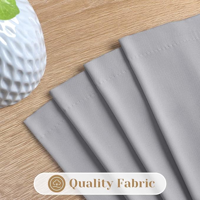 HOMEIDEAS Non-See-Through Light Grey Privacy Sheer Curtains, 52 X 72 Inches - Image 4