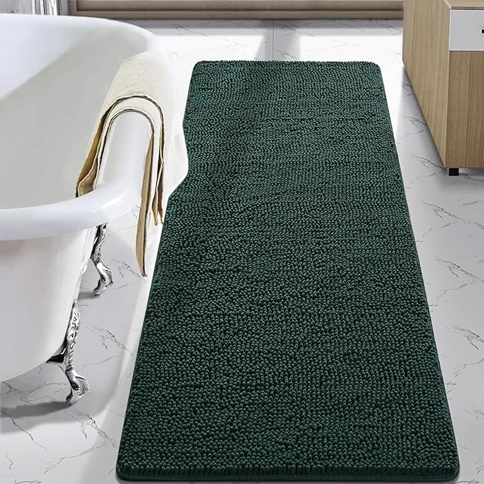 LOCHAS Luxury Bathroom Rug Shaggy Bath Mat 24 x 70 Inch, Washable Non Slip Bath by LOCHAS