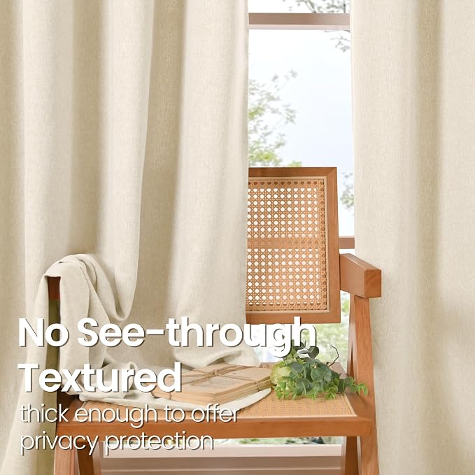 BGment 108 Inch Long Linen Curtains - Image 3