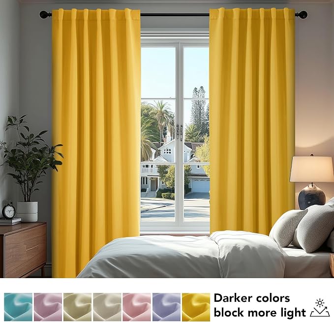 Deconovo Rod Pocket and Back Tab Blackout Curtains - Image 4