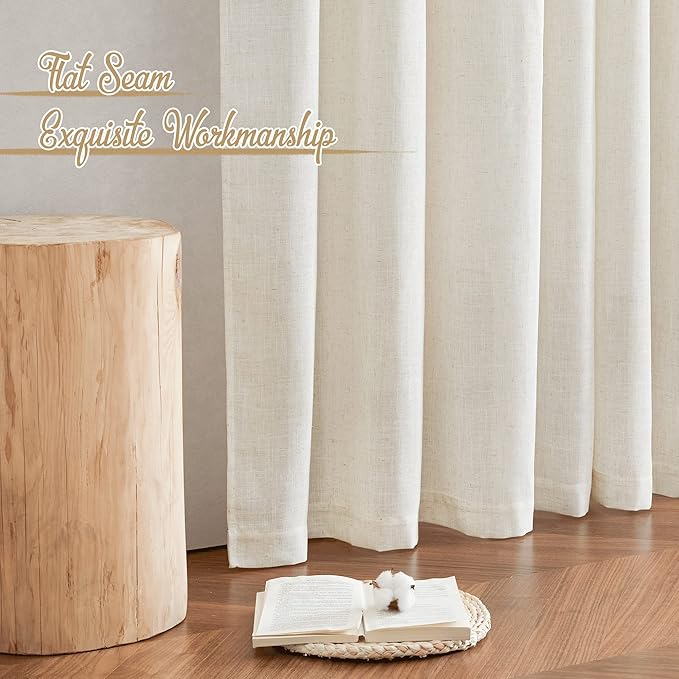 NICETOWN Casual Linen Cafe Curtains 30 inch Length, Rod Pocket & Back Tab - Image 7
