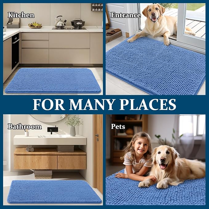 OLANLY Dog Door Mat for Muddy Paws 70x35, Absorbs Moisture and Dirt, Absorbent - Image 8