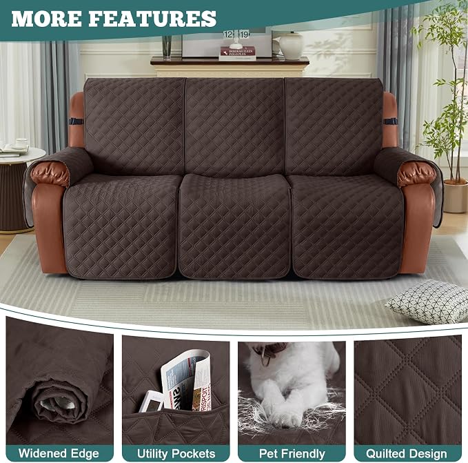 Ruaozz Waterproof Recliner Sofa Covers, Couch Covers - Image 5