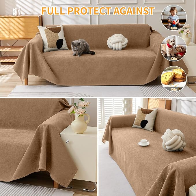 Deep Dream Cat-Scratch Resistant Couch Cover, Waterproof Sofa Cover - Image 4