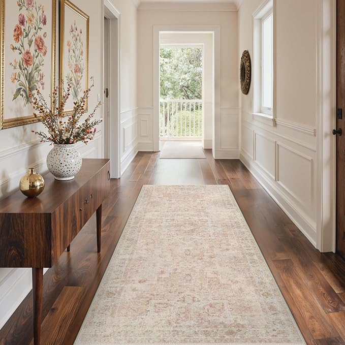 GENIMO 2x6 Runner Rugs for Hallway, Machine Washable Non Slip Vintage Rugs - Image 2