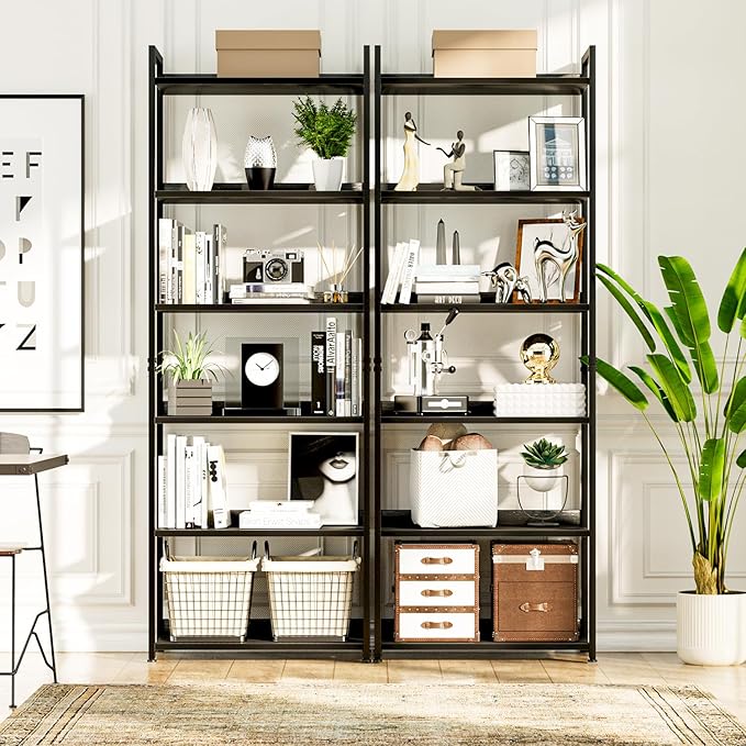NUMENN Bookshelf, 6 Tier Bookshelves, Home Office Bookcase Shelf Storage - Image 4