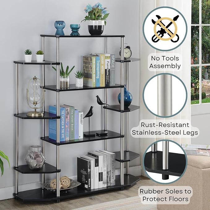 Convenience Concepts Designs2Go No Tools Wall Unit Bookshelf 47.25" - Image 4