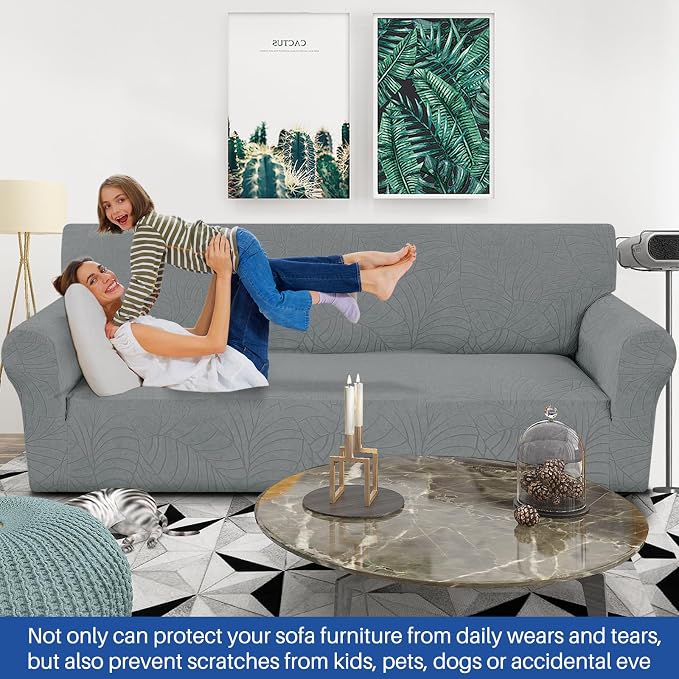 YEMYHOM Couch Cover Latest Jacquard Design High Stretch Extra Large Sofa Covers - Image 2