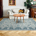 Area Rug 4×6, Vintage Boho Rug, Ultra-Soft Low Pile, Non Slip, Stain Resistant by DomitapisRug