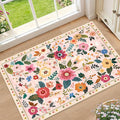 RELEANY Floral Nursery 2x3 Area Rugs Washable Print Boho Cute Carpet Non Slip by RELEANY