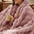 Bedsure GentleSoft Fluffy Fuzzy Dusty Rose Throw Blanket, Soft Cozy Fleece Faux by BEDSURE