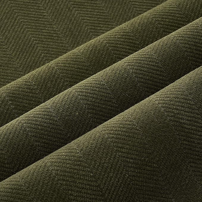 MIULEE Pack of 2 Olive Green Decorative Pillow Covers 16x16 Inch Soft Chenille - Image 7