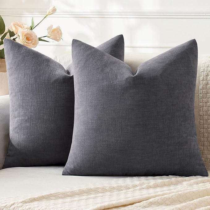 MIULEE Grey Couch Pillow Covers 20x20 Inch by MIULEE