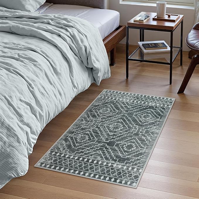 Wonnitar Moroccan Bathroom Rug, Washable 2x3 Small Bath Mat, Boho Tribal Soft - Image 5
