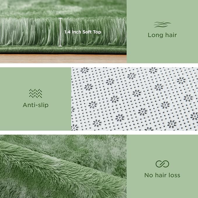 Litanika 5x8 Fluffy Shag Faux Fur Area Rug - Image 5