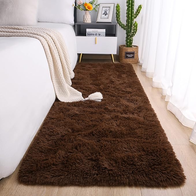 Chicrug Soft Runner Rug for Bedroom Living Room Plush Fluffy Rug 2x8 Feet by ChicrugHomeDecor
