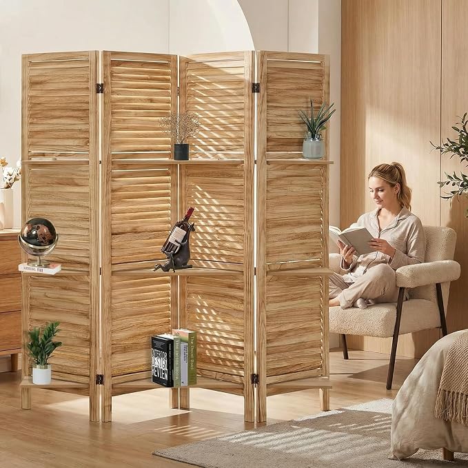 Bluecat 4 Panel Folding Room Divider - Image 9