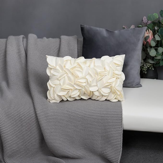KINGROSE 3D Flower Throw Pillow Cover Decorative Cushion Cover Soft Pillow Case - Image 6