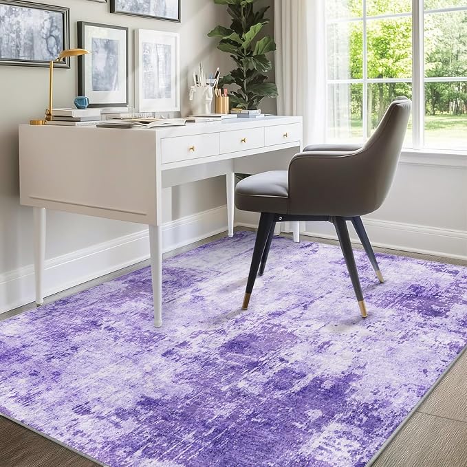 Washable Area Rugs 6'x9' Non-Slip Modern Abstract Soft - Image 8