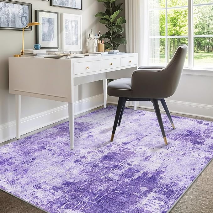 Washable Area Rugs 5'x7' Non-Slip Modern Abstract Soft - Image 7