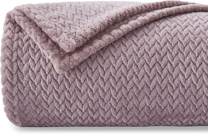 NEWCOSPLAY Super Soft King Blanket Light Purple Premium Silky Flannel Fleece by NEWCOSPLAY