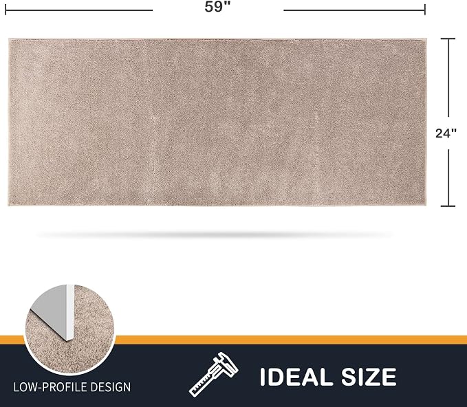 PURRUGS Dirt Trapping Door Mat 24" x 59", Non-Slip Machine Washable Entryway Rug - Image 2