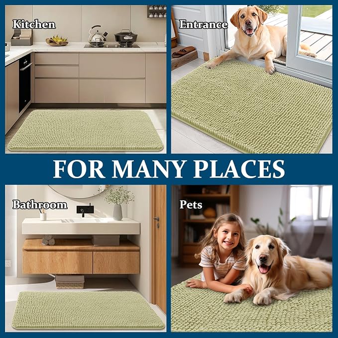 OLANLY Dog Door Mat for Muddy Paws 59x20, Absorbs Moisture and Dirt, Absorbent - Image 8
