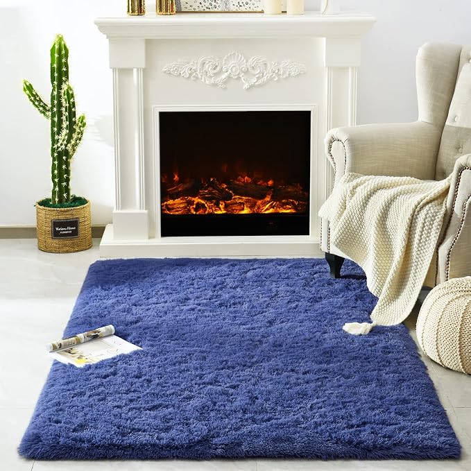 Merelax Fluffy Shag Area Rugs for Bedroom Soft Fuzzy Shaggy Rugs for Living - Image 5