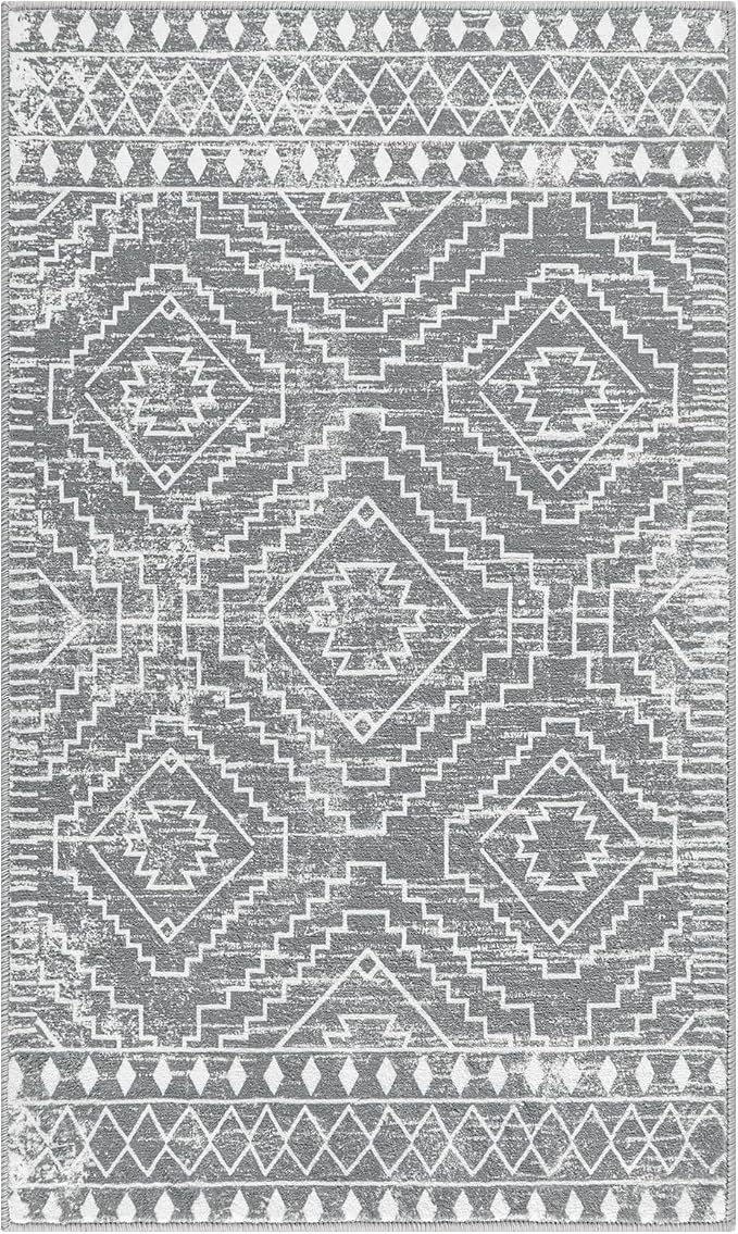 Wonnitar Moroccan Area Rugs 3x5, Non-Slip Boho Small Bedroom Throw Mat - Image 6