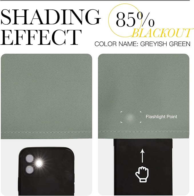 NICETOWN Sage Green Curtains 96 inches Long, Grommet Thermal Insulated Blackout - Image 7