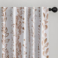 MEETSKY Blackout Curtains 72 Inches Long Leaves Patterned Farmhouse Thermal by MEETSKY