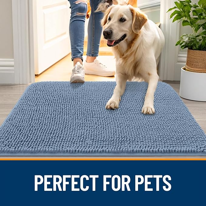 OLANLY Dog Door Mat for Muddy Paws 30x20, Absorbs Moisture and Dirt, Absorbent - Image 6